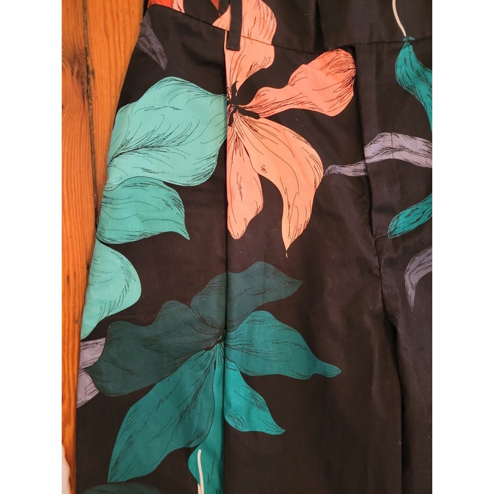 The Kit Leigh Trouser Leigh Upstate Florals Womens 6 High Waisted Wide Leg Black - Picture 4 of 14